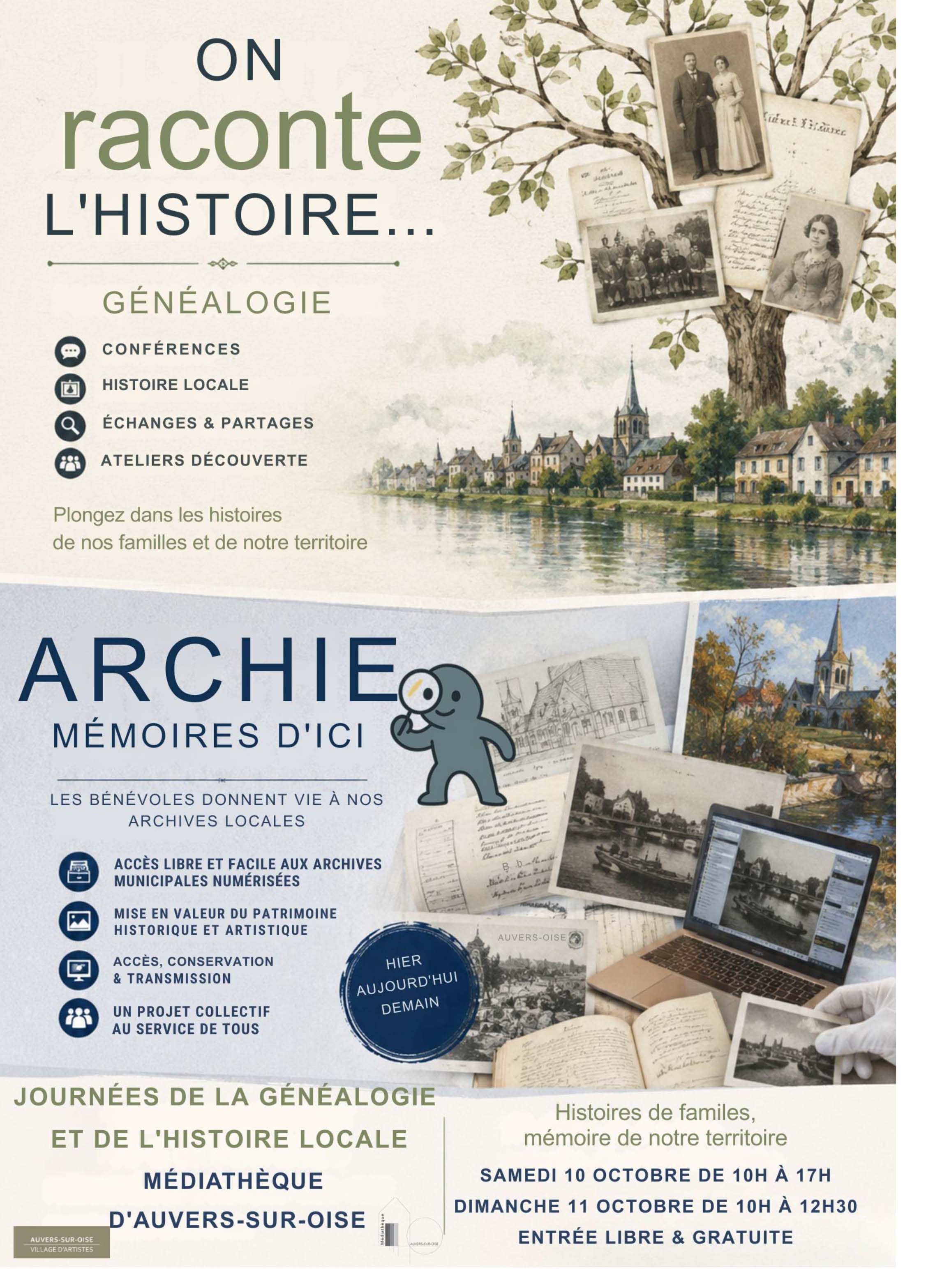 Annonce des journées généaloggiques d'Auvers-sur-Oise